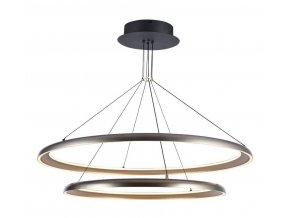 Šedé závěsné LED svítidlo kulaté designové 60cm 65W