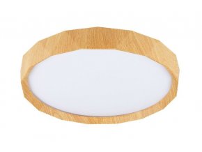 LED stropní svítidlo Cadix s dřevěným rámečkem kulaté 24W