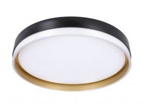 Černo-bílo-zlaté LED stropní svítidlo Manhattan kulaté 24W