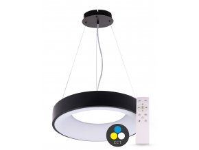 SMART TUYA Černé závěsné LED svítidlo kulaté 380mm 32W CCT s DO