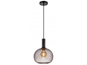 Závěsný lustr z kouřového skla Alton pro žárovku E27 ø25cm