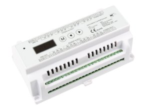 DMX dekodér na DIN lištu pro LED pásky, 24-kanálový