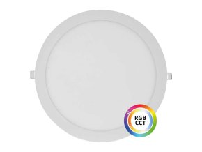 Bílý vestavný LED panel kulatý 300mm 36W 24V RGB+CCT