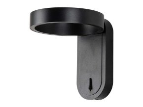 Černé fasádní LED svítidlo kulaté s nastavitelnou hlavou 5W IP65