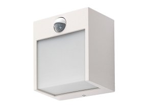 Bílé fasádní LED svítidlo s pohybovým čidlem Balimo 12W IP44
