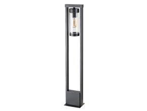 Černý zahradní sloupek Kolta pro žárovku E27 80cm
