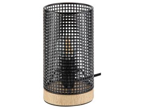 Černá stolní lampa Boogie s perforovaným stínítkem pro žárovku E14