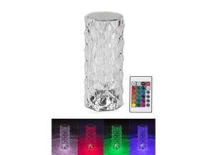 Průhledná LED RGB nabíjecí lampa Siggy 1,5W s DO