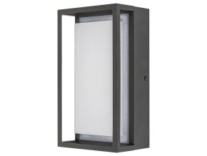 Antracitové fasádní LED svítidlo Mendoza obdélníkové 6,5W IP65