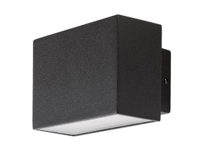 Černé fasádní LED svítidlo Mataro 7W IP54