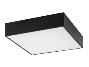 Černé stropní LED svítidlo Tartu hranaté 175x175mm 18W IP44 CCT
