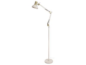 Béžová stojací lampa Aristeo pro žárovku E27