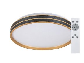 Černo-zlaté stropní LED svítidlo Gandor 390mm 24W CCT s DO