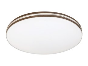 Bílé stropní LED svítidlo Oscar2 s dekorem dřeva kulaté 340mm 18W
