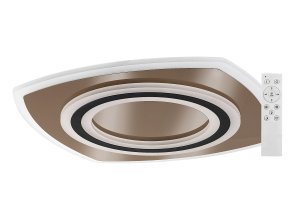 Černo-zlaté stropní LED svítidlo Taneli2 hranaté 480x480mm 60W s DO