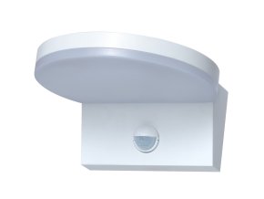 Bílé fasádní LED svítidlo s pohybovým čidlem Batida 9W IP54 CCT