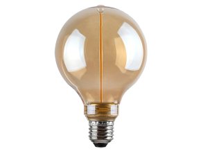 LED žárovka Filament jantar G95 3W E27