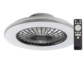 Černé stropní LED svítidlo s ventilátorem Dalfon2 485mm 48W CCT s DO