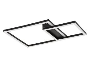 Černé stropní LED svítidlo Heleth 330x480mm 24W