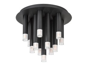 Černé stropní svítidlo Ramira pro žárovku 13x G9