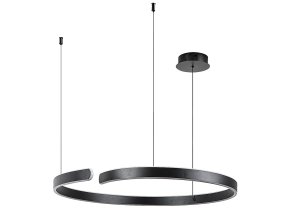 Černé závěsné LED svítidlo Silnora 760mm 45W CCT