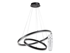 Černé závěsné LED svítidlo Isaure 600mm 80W CCT s DO