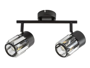 Černé stropní svítidlo Venaro pro žárovku 2x E14