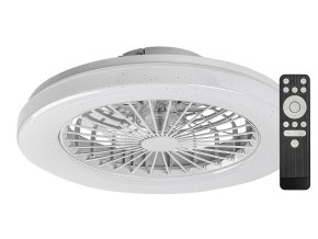 Bílé stropní LED svítidlo s ventilátorem Dalfon2 485mm 48W RGB+CCT s DO