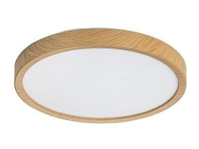 Stropní LED svítidlo Maurec s dekorem dřeva 290mm 18W IP44 CCT