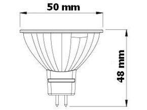 LED žárovka 3,5W GU5.3 12V (Barva světla Studená bílá)