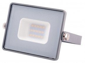 Šedý LED reflektor 10W Premium (Barva světla Teplá bílá)