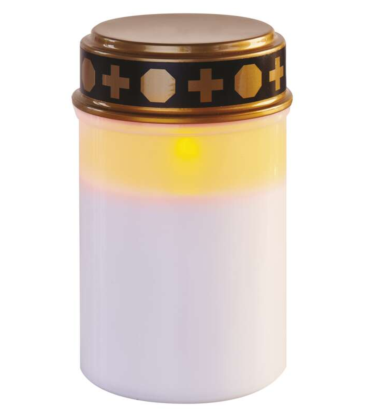 EMOS LED hřbitovní svíčka bílá s časovačem DCCV21