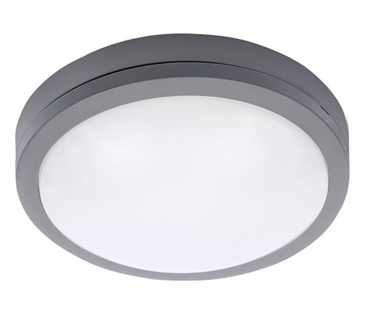 Solight Šedé LED stropní/nástěnné svítidlo 230mm 20W IP54 se senzorem WO781-G-M
