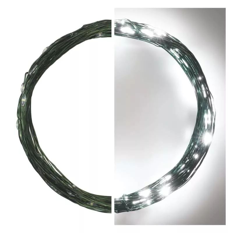 EMOS LED vánoční nano řetěz zelený studená bílá 7,5m D3AC04