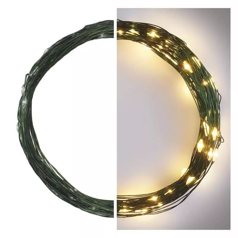 EMOS LED vánoční nano řetěz zelený teplá bílá 7,5m D3AW04