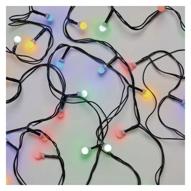 EMOS LED venkovní řetěz - kuličky 20m, multicolor, časovač D5AM03