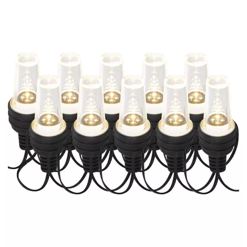 EMOS LED venkovní řetěz – 10x párty žárovky, 4,5m studená bílá DCPC08
