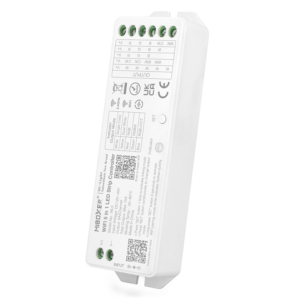 LED Solution Mi-Light MiBoxer WIFI+RF Přijímač 5v1 pro LED pásky WL5