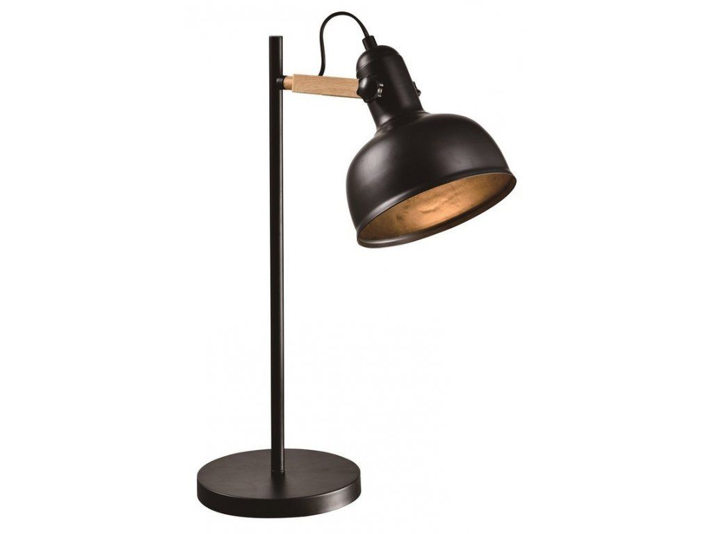 Candellux Černá stolní lampa Reno pro žárovku 1x E27 41-80066