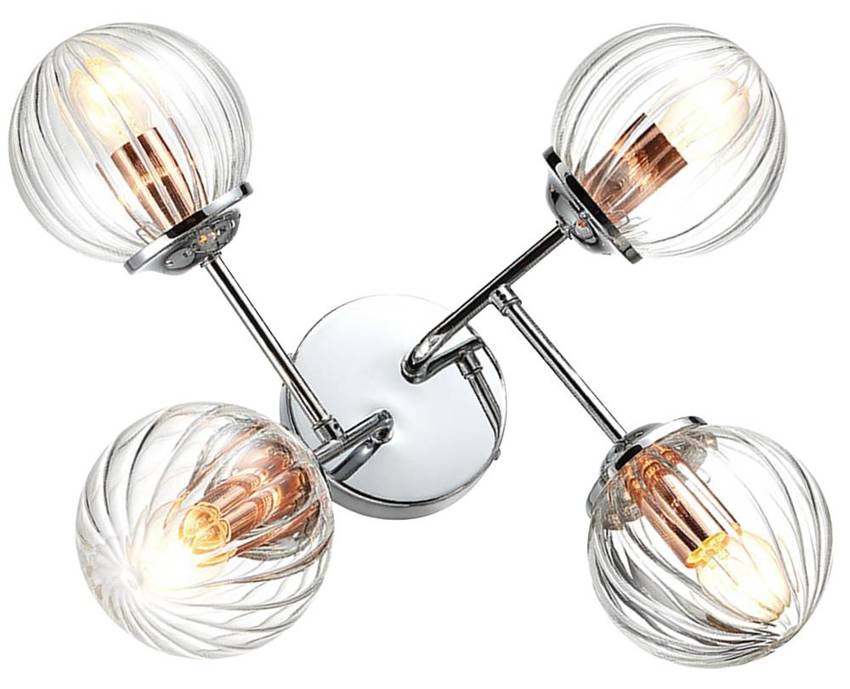 Candellux Chromové nástěnné svítidlo Best pro žárovku 4x E14 34-67265