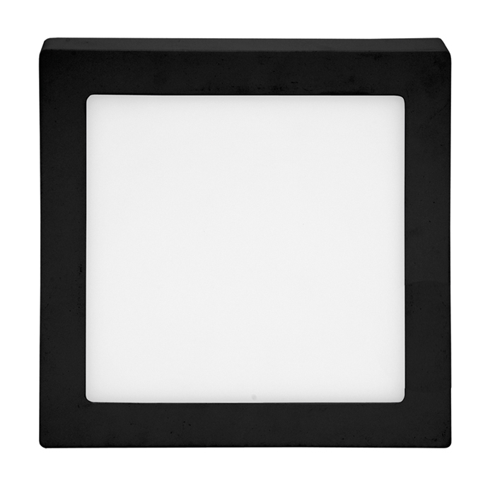 T-LED Černý přisazený LED panel hranatý 120x120mm 6W Barva světla: Teplá bílá 102150
