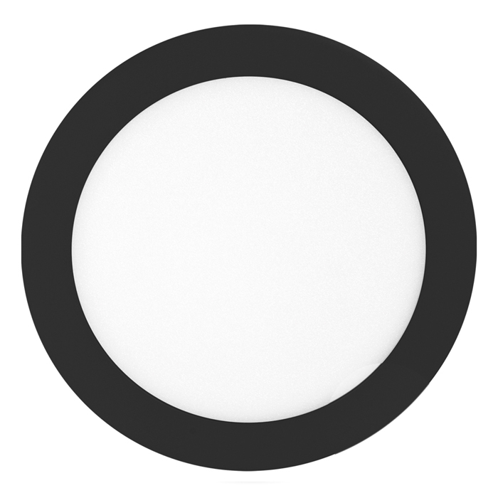 T-LED Černý vestavný LED panel kulatý 170mm 12W Barva světla: Teplá bílá 102133