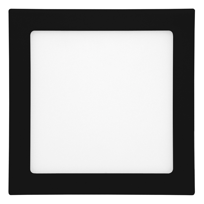 T-LED Černý vestavný LED panel hranatý 170 x 170mm 12W Barva světla: Denní bílá 102114