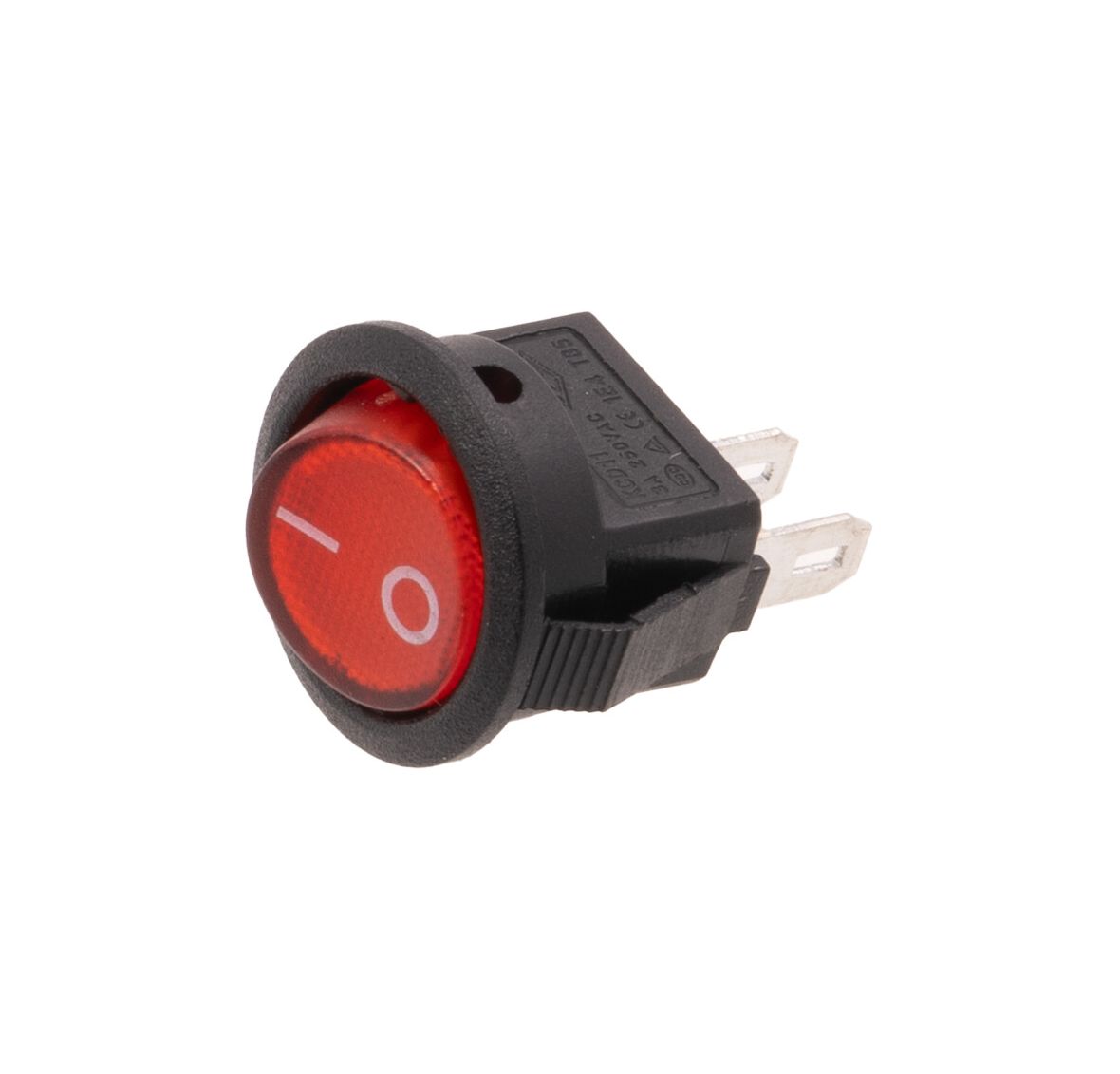 T-LED Vypínač kolébkový 250V/2A, červený 113112
