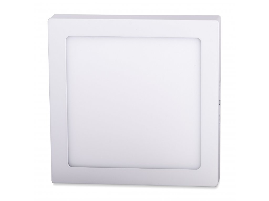 LED Solution Bílý přisazený LED panel hranatý 220 x 220mm 18W Economy Barva světla: Studená bílá 10500