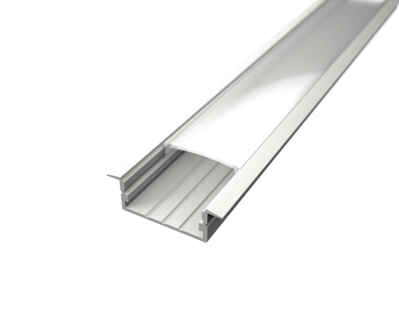 LED Solution Vestavný profil pro LED pásky V4 bílý Vyberte variantu a délku: Profil + Nacvakávací čirý difuzor 2m LP303W_LP-UNICOV2-TRA