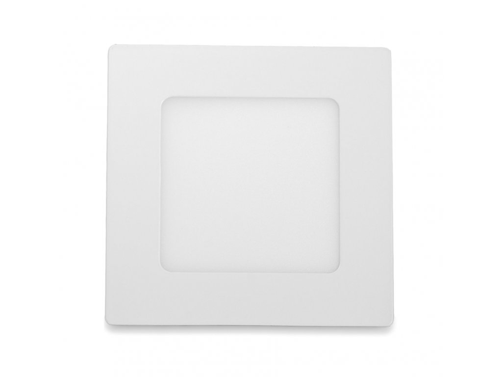 Ecolite Bílý vestavný LED panel hranatý 120 x 120mm 6W Teplá bílá LED-WSQ-6W/2700