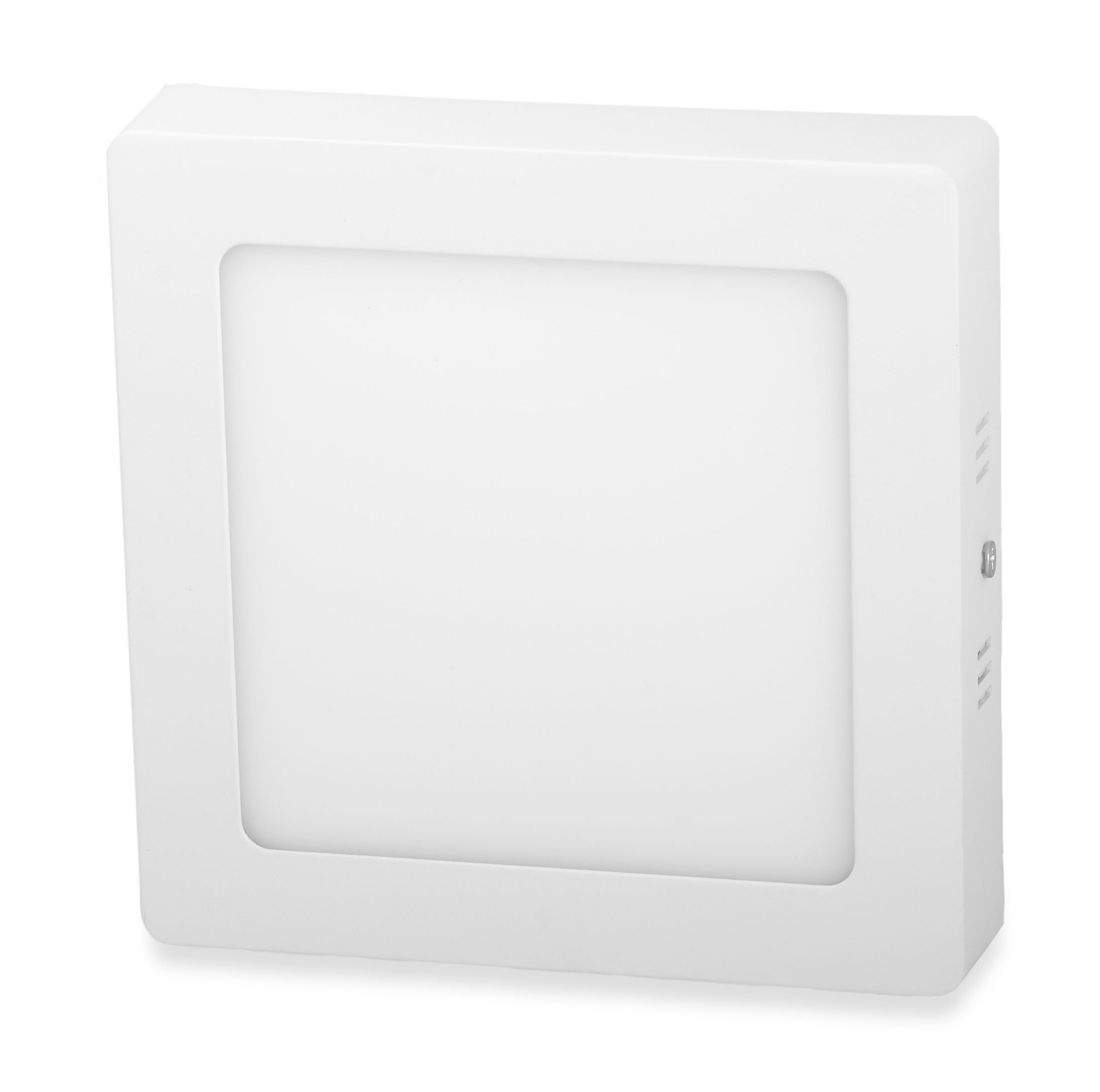 Ecolite Bílý přisazený LED panel hranatý 170 x 170mm 12W, Teplá bílá LED-CSQ-12W/2700