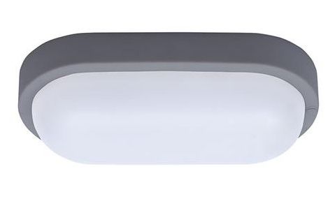 Solight Šedé LED stropní/nástěnné oválné svítidlo 13W IP54 WO744-G