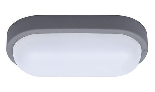 Solight Šedé LED stropní/nástěnné oválné svítidlo 20W IP54 WO749-G